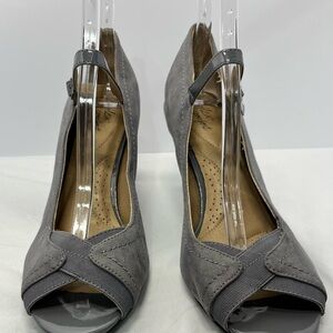 Dexflex Comfort Charcoal Peep-Toe Heels